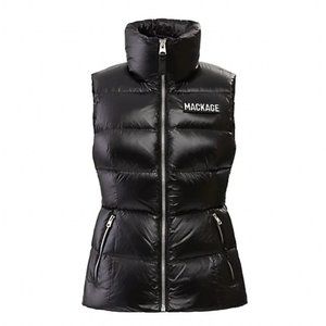 MACKAGE CHAYA Black L - Ladies Brand New Luxury Down Vest (Spring Sale)